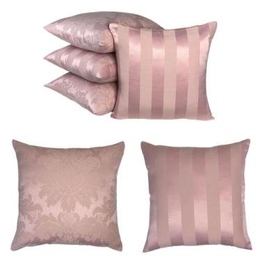 Imagem de Kit 4 Capas de Almofada Decorativas 45 x 45 - MILLENIADECOR, 147 ROSE 