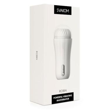 Imagem de SVAKOM Robin - Masturbador Vibratório de Silicone, Branco