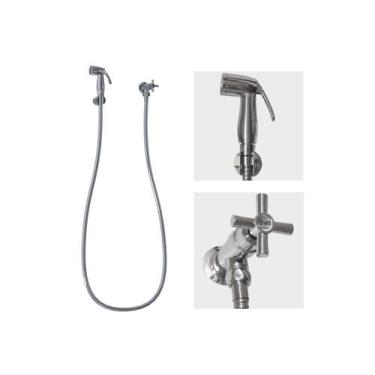 Imagem de Ducha Higiênica Luxo Abs Cromada Completa efrac14 Volta Civitt