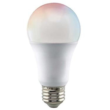 Imagem de Satco S11252 Starfish A19 Lâmpada inteligente de LED com mudança de cor de 9,5 watts e WiFi com mudança de cor, funciona com Siri, Alexa, Google Assistant, SmartThings, 2700K-5000K, 800 lúmens, branca