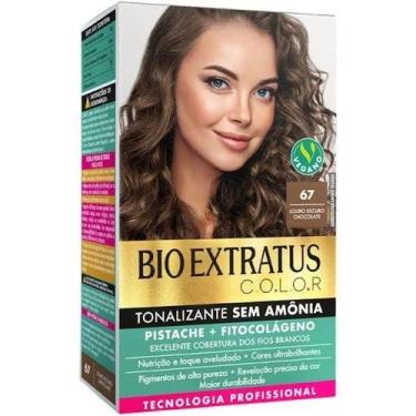 Imagem de Kit Tonalizante Bio Extratus 67 Louro Escuro Chocolate