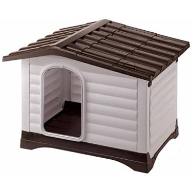 Imagem de Ferplast DOGVILLA 90, Casinha Para Cachorro, Casa de Cachorro, Lateral de abertura, Fundo de drenagem, Base isolante, Teto removível, Grade de ventilação, 88 x 72 x A 65 cm