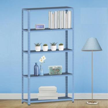 Imagem de Estante para Livros com Estrutura Metálica 5 Prateleiras - Pandin Móve