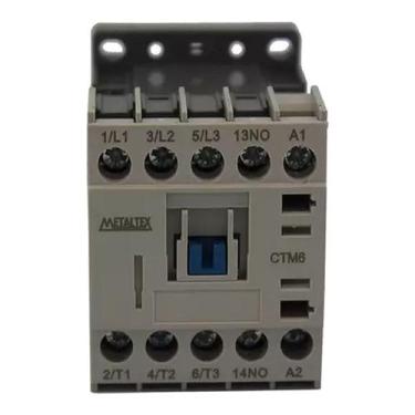 Imagem de Mini Contator 7A 220Vca 1NA Metaltex, Cinza