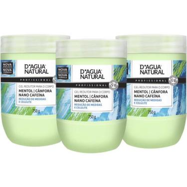 Imagem de Combo 3un gel redutor crioterapia cafeina 750g dagua natural - D'Água 