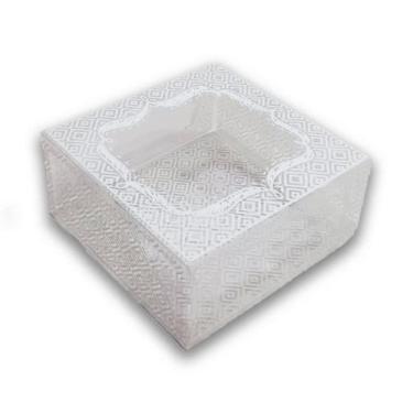 Imagem de 10 Caixas Para 9 Brigadeiros Com Berço, Branco, Em Acetato - Embala Cr