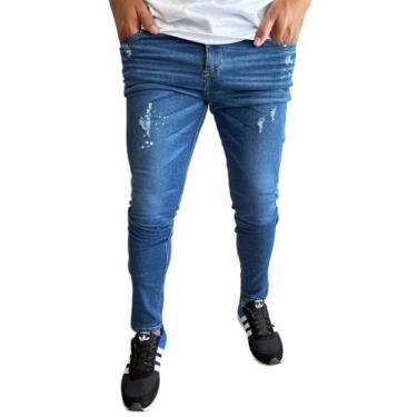 Imagem de CALÇA JEANS masculina SKINNY MODELOS COM DETALHES RASGADAS E LISAS MOD