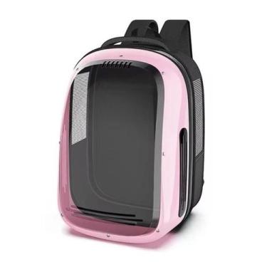 Imagem de Mochila Panorâmica Transporte Pet Avião Luxo - Rosa - Mhr