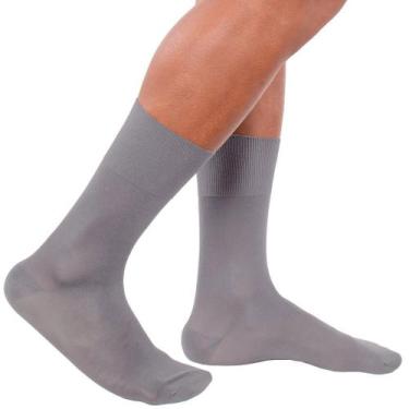 Imagem de Meia Social Clássica Masculina Lupo, Cinza