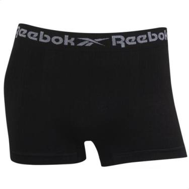 Imagem de Cueca Boxer Masculina Reebok Classic Sem Costura Microfibra, Preto, M