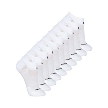 Imagem de Kit com 10 Meias Performance Corrida Lupo 3350-003, Branco, 37-40