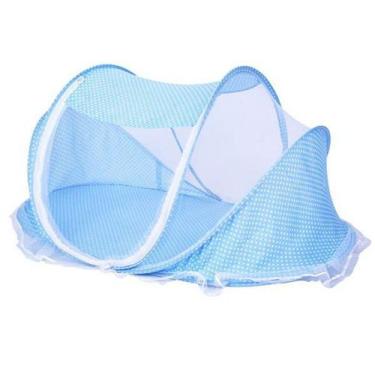 Imagem de Mini Berço De Bebe Portátil Com Mosquiteiro Azul - Online