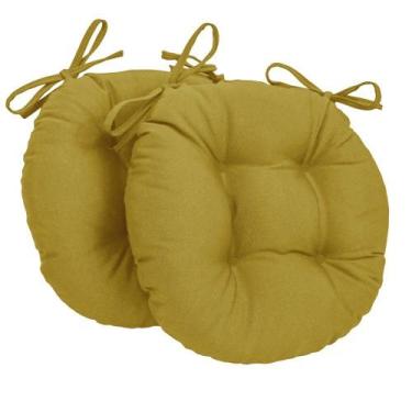 Imagem de Almofada Para Cadeira Redondo Ø40cm - 2pçs - FASTLAR, *Dourado