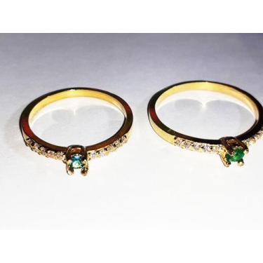 Imagem de nel Finish coroado prata925/ouro18k Esmeralda Extra. - KoisasRaras Jow