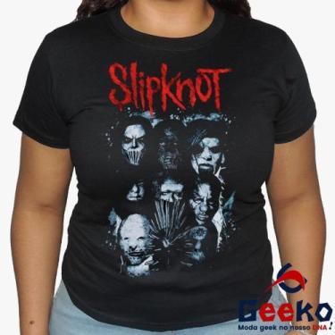 Imagem de Baby Look Slipknot 100% Algodão - Rock - Geeko, Preto, GG