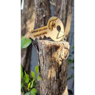 Imagem de Chaveiro Chave Fé 85 unidades MDF, decoração, lembrancinhas - Mavin