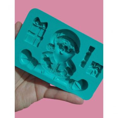 Imagem de Molde Silicone Papai Noel Sentado Presentes Natal