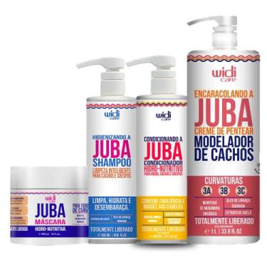 Imagem de Kit Widi Juba Shampoo Condicionador Máscara Encaracolando 1L - Widi Ca