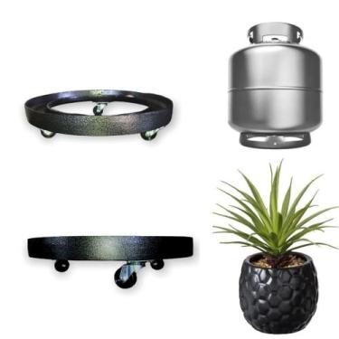 Imagem de kit 2 Suporte P/ Botijão De Gás Reforçado Em Alumínio Grosso - FUNDITE