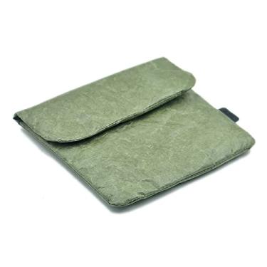 Imagem de Capa para tablet de papel Tyvek vintage/retrô, bolsa para iPad, Air, Pro, Mini, Surface, Galaxy Tab, Kindle, organizador de adesivos de scrapbook de 12 polegadas (verde, iPad 9-11 polegadas)