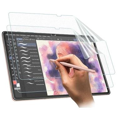Imagem de PORRVDP 2 películas protetoras de tela de papel PET transparentes compatíveis com Lenovo Tab P12 Pro, tablet tablet escrita e desenho, sensação de papel