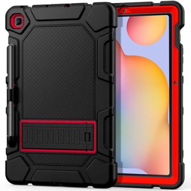 Imagem de Cantis Capa para Samsung Galaxy Tab S6 Lite 10,4 polegadas 2024/2022/2020 com suporte para caneta S, proteção resistente à prova de choque resistente para Samsung S6 Lite 10,4 polegadas, preto +