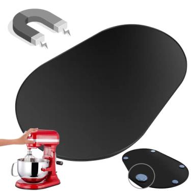 Imagem de Tapete deslizante misturador de metal combinado com deslizantes autoadesivos de teflon para batedeira KitchenAid 5-8 Qt Bowl-lift, suporte deslizante de armazenamento de bancada compatível com batedeira profissional de 600