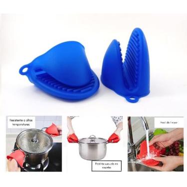 Imagem de Luva Térmica Pegador Bico de Pato em Silicone Par Cozinha Forno Quente