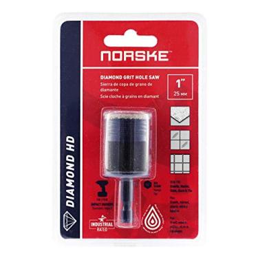 Imagem de Norske Tools NDHSI123 1 polegada (24 mm) Serra de furo de broca de diamante soldado a vácuo de qualidade industrial para azulejos, pedra, vidro, tijolo, bloco e placa de suporte de cimento