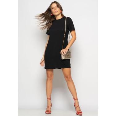 Imagem de Vestido Curto Gola Redonda Preto Salvatore Fashion, G