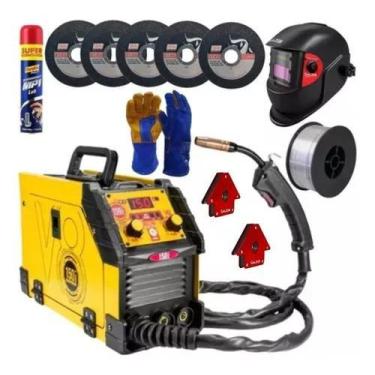 Imagem de Maquina De Solda Multiprocesso 150i Mig 150a V8 Com mascara Completo