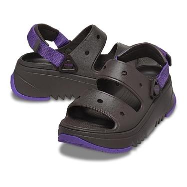 Imagem de Sandália crocs classic hiker xscape sandal espresso/neon purple - 39