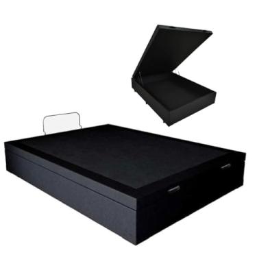 Imagem de Cama Box Baú Casal Sintético Corino Blindado (Preto)