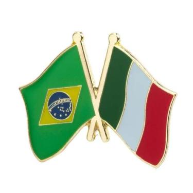 Imagem de Broche Pin Brasil Itália União Países Descendência Italiana - CANADÁ