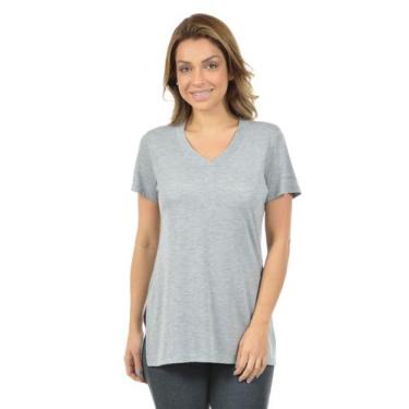 Imagem de Blusa longa mullet fenomenal(sem elasticidade), Cinza mescla, GG