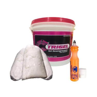 Imagem de Estopa de Algodao 2Kg, Marcador Industrial  & Gel Desengraxante Rosa -