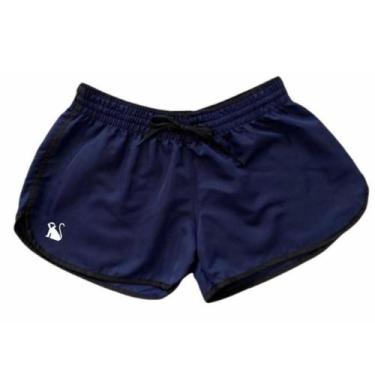 Imagem de Short Moda Praia Feminino Bermudas Tactel Grosso - Relaxado, Azul mari