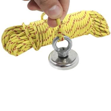 Imagem de Pesca Magnética 42mm Aprox. 65kg Fixador Corda Ímã Neodímio - OCCY