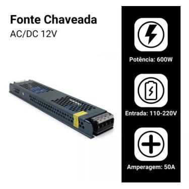 Imagem de Fonte Chaveada 12v 50a 600w - MAYLER