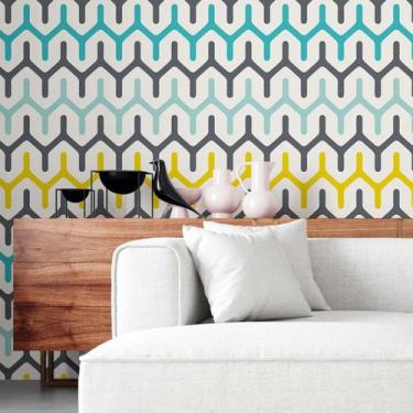 Imagem de Papel de Parede Adesivo Abstrato Artístico N02054 RL 0,58x3M - Adesivo