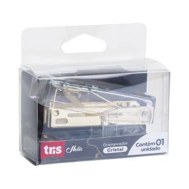 Imagem de Mini Grampeador Cristal 26/6 Holic 20 Folhas 1 Unidade  - Tris  Grampe