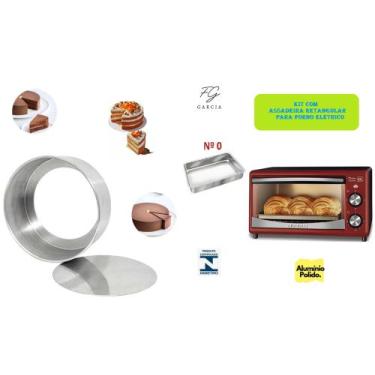 Imagem de Kit De 1 Forma Fundo Falso Tamanho 25 + 1 Assadeira Retangular Para Fo