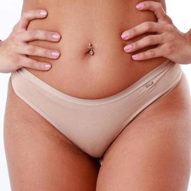 Imagem de Calcinha loba biquini algodão lupo 40353-001, XG, Bege