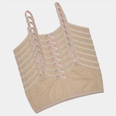 Imagem de Kit 30 Sutiã Menina Moça Sem Bojo Colegial Para Criança Básico - Empór