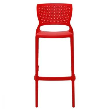 Imagem de Banqueta Tramontina Vermelha em Polipropileno e Fibra