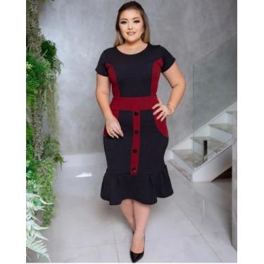 Imagem de Vestido Midi Plus Size Sara Moda Evangélica Feminina - MISS FLOWER, Vi