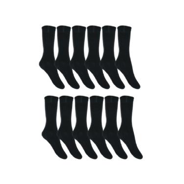 Imagem de Kit 12 Pares de Meias de Futebol Poliamida Juvenil - 33/37