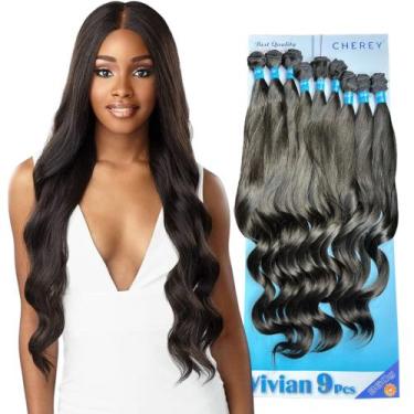 Imagem de Cabelo Orgânico Vivian 360g Para Entrelace 9 Telas Cherey, Castanho