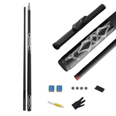 Imagem de Bastão de taco de sinuca de 147 cm, bastão de sinuca, taco de bilhar de bordo canadense, taco de sinuca profissional para esportes de mesa de sinuca de bar e casa, taco de piscina de carbono (um taco