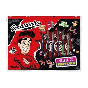 Imagem de KIT Escolar Infantil Maleta Estojo De Pintura - Canetinhas - Aquarela 24 Pçs (24Pç Enaldin)
